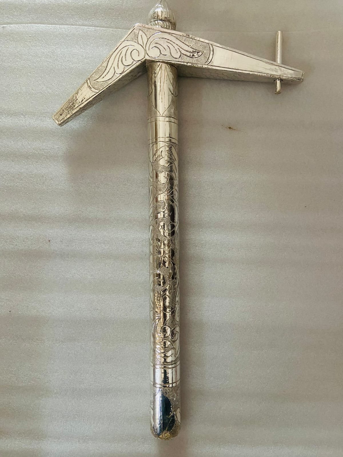Silver Plated Ceremonial Temple Mace (Danda)